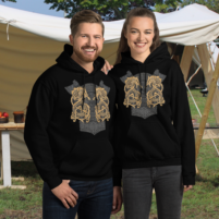 Wölfe und Mjölnir Kapuzenpullover